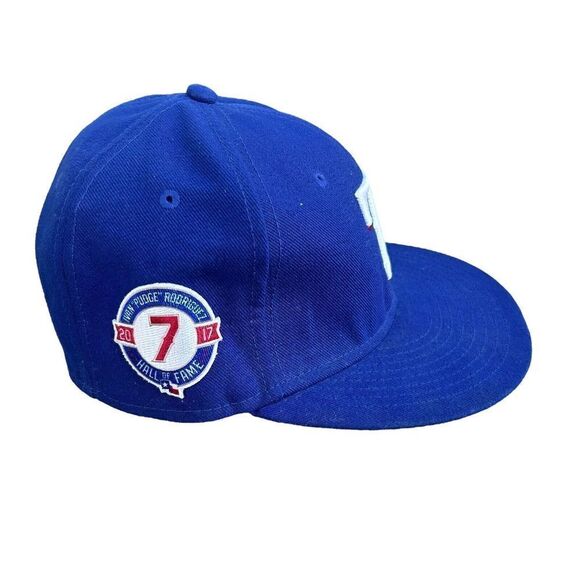 Texas Rangers New Era Hat 2017 Pudge‎ Rodriguez HOF Induction Patch 7 1/8 Rare - Picture 4 of 7